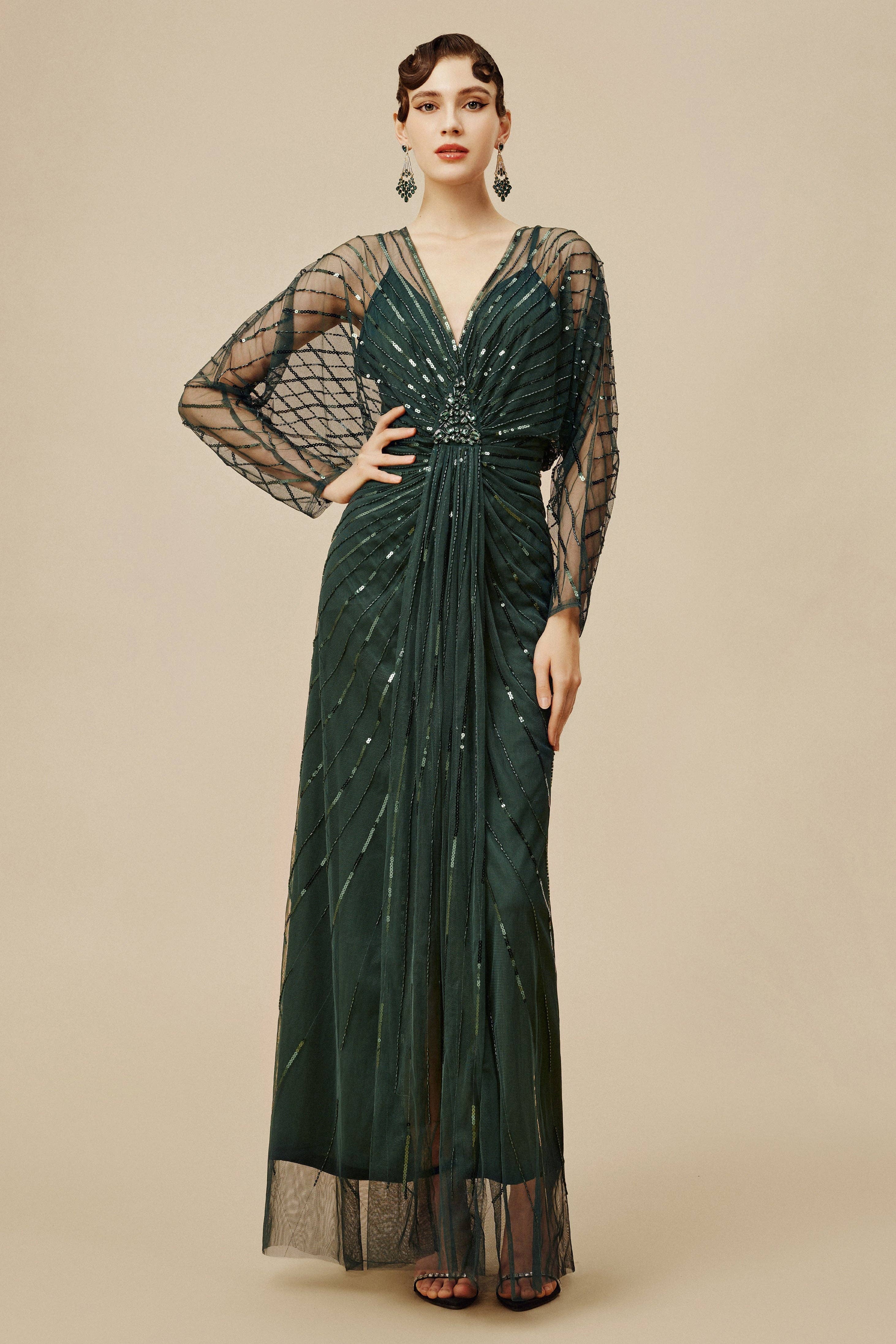 BABEYOND - Vente Robe de soirée – femme - Robe de soirée grande taille Zouzou ornée de cristaux6