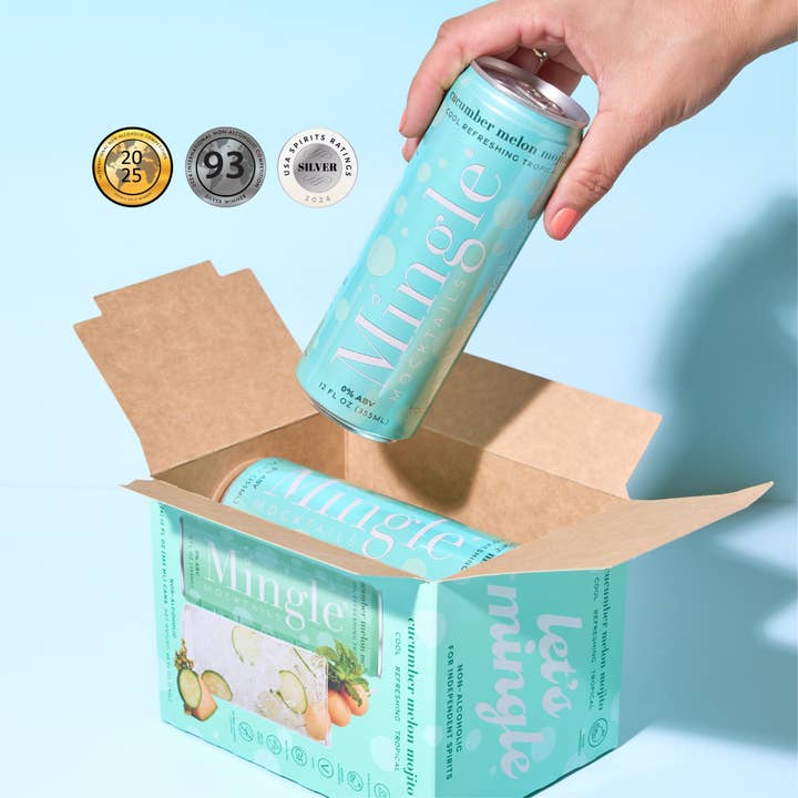 Mingle Mocktails - Wholesale Non-Alcoholic Aperitif/Mocktail - Cucumber Melon Mojito Sparkling Mocktail (6 x 4pk)4