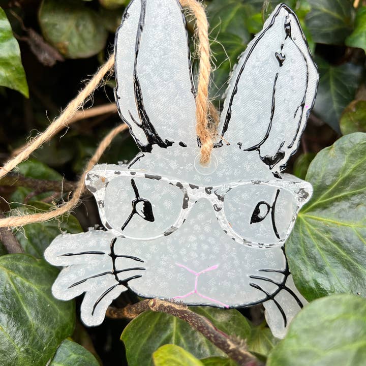 Leopard Glasses Bunny Car Freshies for wholesale by Spark Sunshine Designs