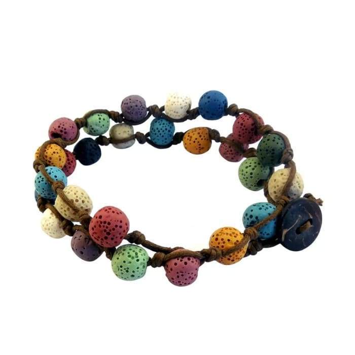 Pulsera de aceite esencial de piedra de lava para venta al por mayor de Fuze Body