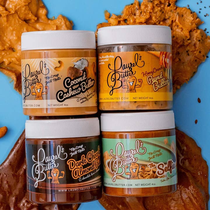 Favorite Sample Pack-4oz gift, variety pack, nut butter for wholesale by Laurel's Butter