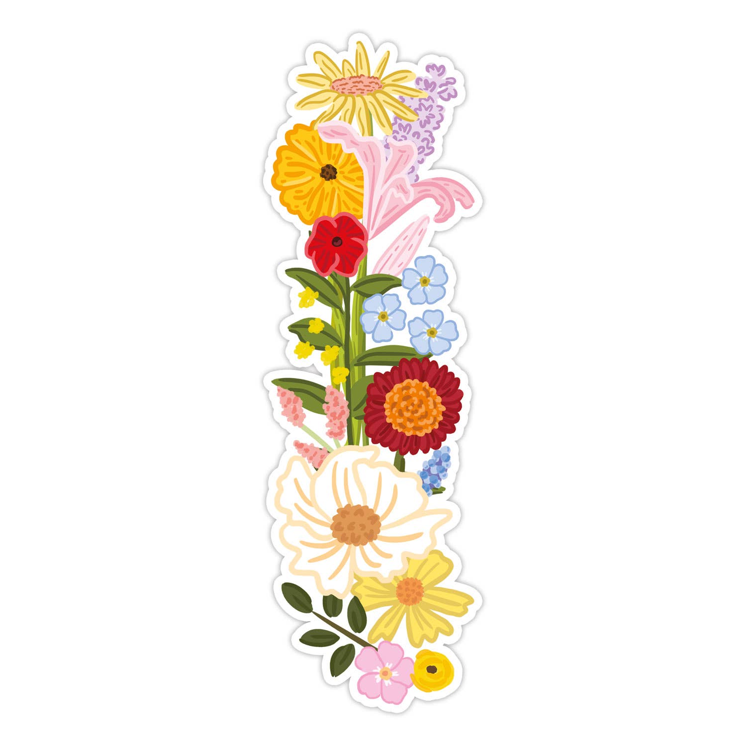 Bloomwolf Studio - Wholesale Bookmark - Wildflowers Die Cut Bookmark1