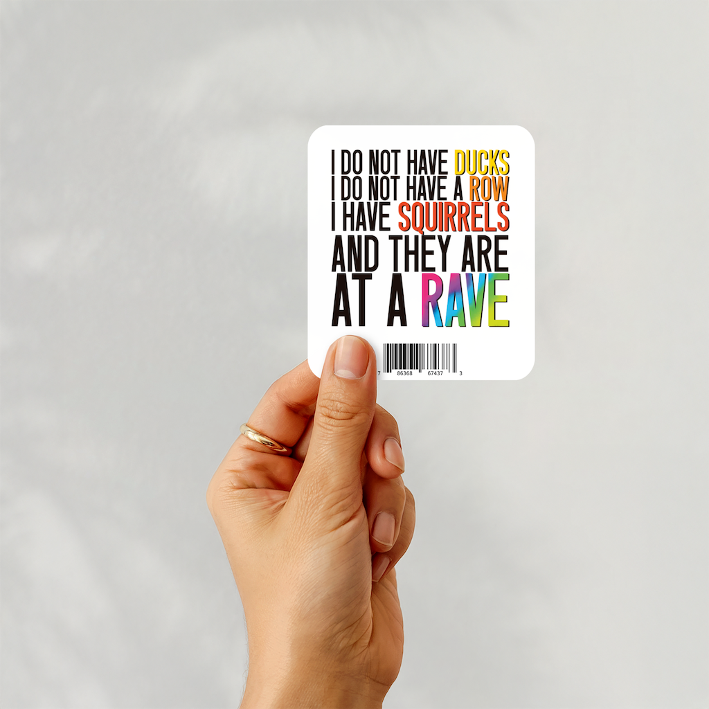 LNZ Custom Design - Wholesale Sticker - I do not have ducks - ADHD Neurodivergent joke Sticker3