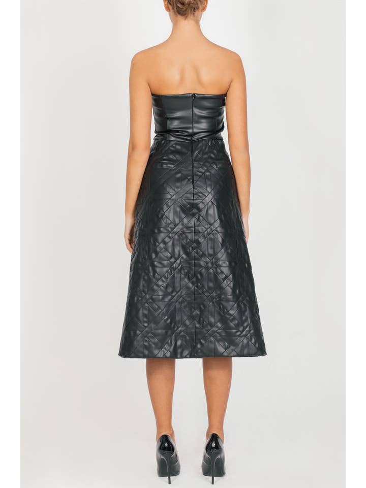 Black Leather Dress In Various Shapes for wholesale on Faire3