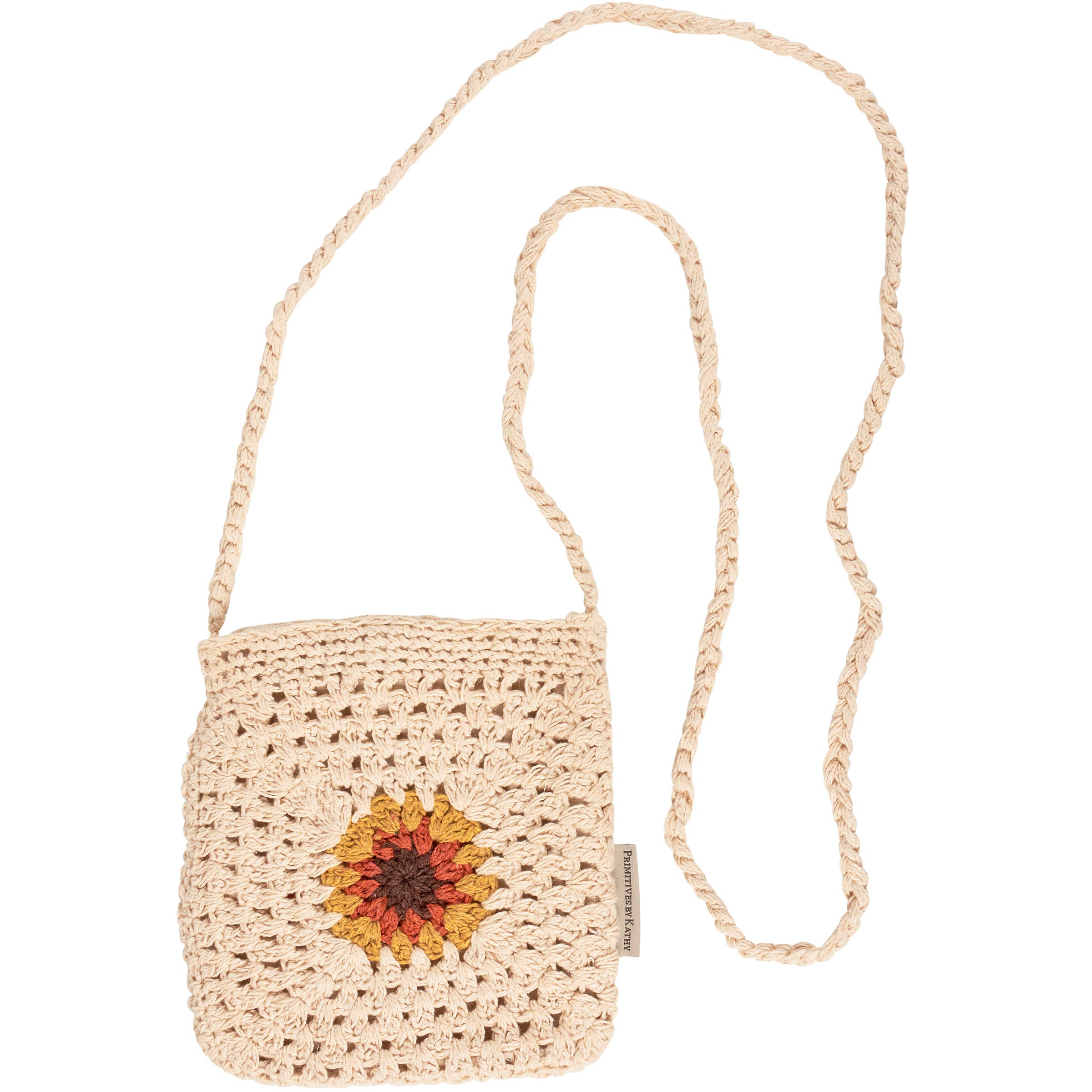 Primitives by Kathy - Wholesale Tote Bag - Unisex - Crochet Sunflower Crossbody Bag0