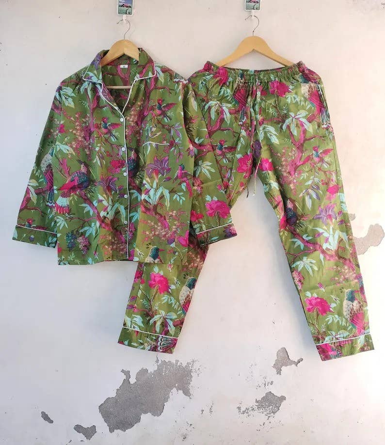 GYPSY STUDIO - Wholesale Sleepwear Set - Women's - New Fashion PJ Set Indian Pure Soft Cotton Pajamas0