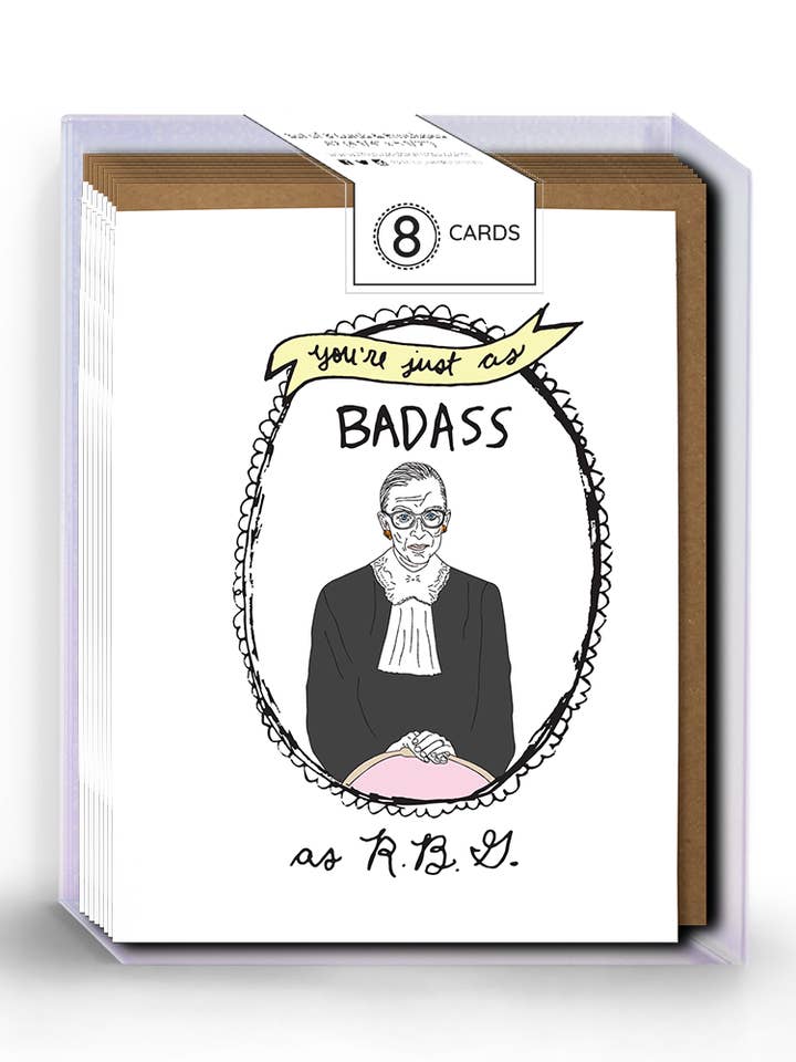 BOX SET - Ruth Bader Ginsburg Badass Card - Box Set voor wholesale door The Card Bureau