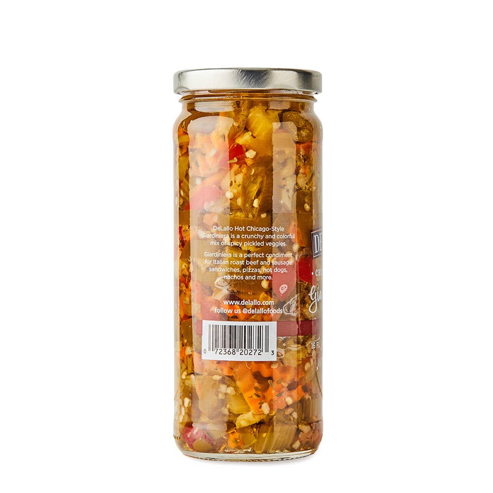 Delallo - Vente Légumes marinés - Giardiniera style Chicago épicée (16 oz)3