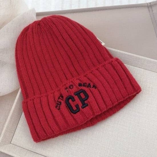 Gorro de Malha Infantil com Alfabeto Bordado por atacado de FurDecoration