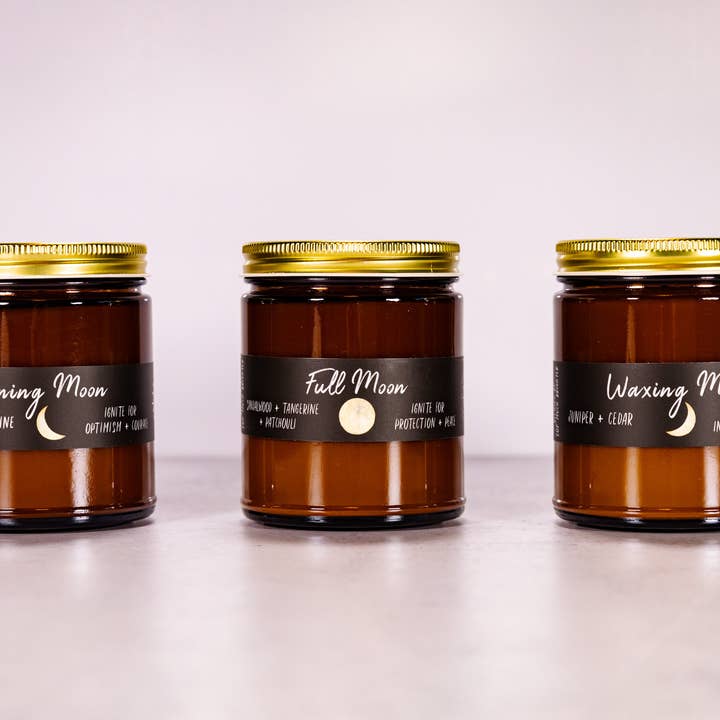 Soy Much Brighter Candle Co. - Wholesale Jar/Filled Candle - Waxing Moon Candle // Moon Phase Candle // Soy Wax Candle