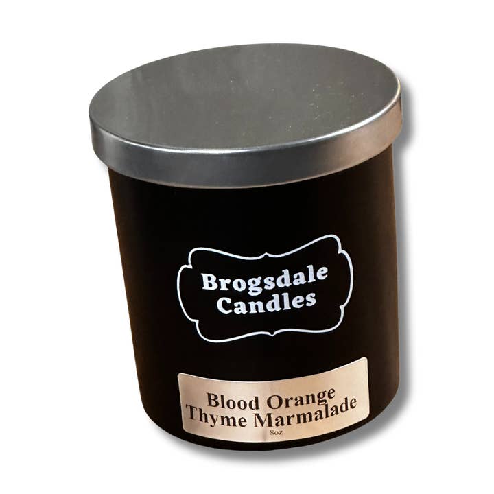 Blood Orange Thyme Marmalade Hand poured soy blend candle for wholesale by Brogsdale Candles