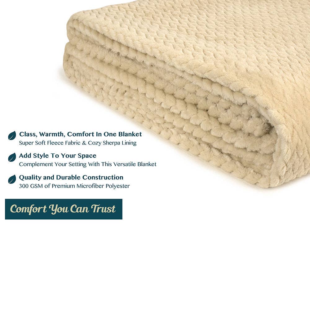 Pavilia – Manta para sofá por atacado – Cobertor de fleece texturizado com estampa de folhas56