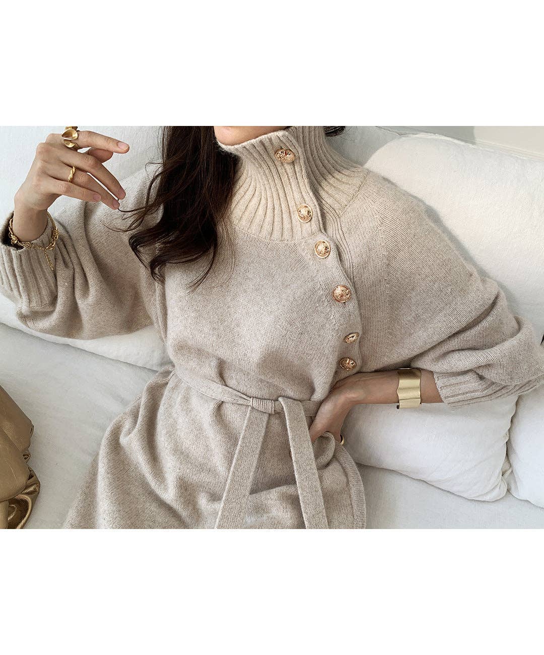 Marayn - Wholesale Dress - Women's - KoreanJapanese Knit Dress Chic Slimming and Versatile10