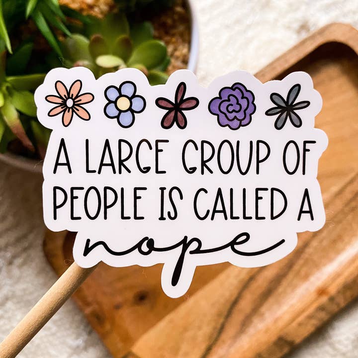 Adesivo de saúde mental de ansiedade floral por atacado de MaMarie & Co.