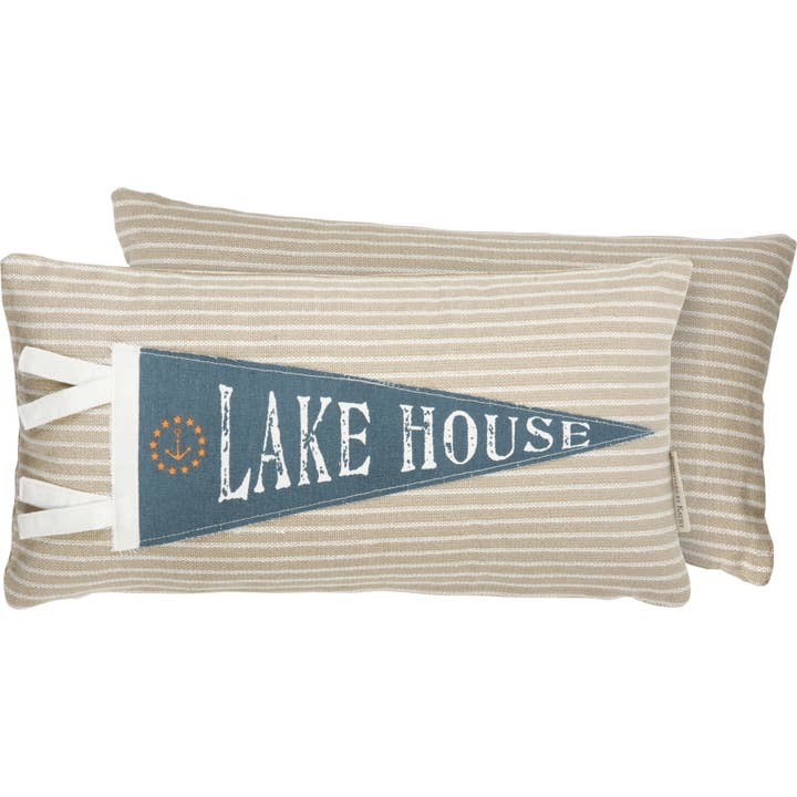 Lake House Pillow for wholesale by Primitives by Kathy