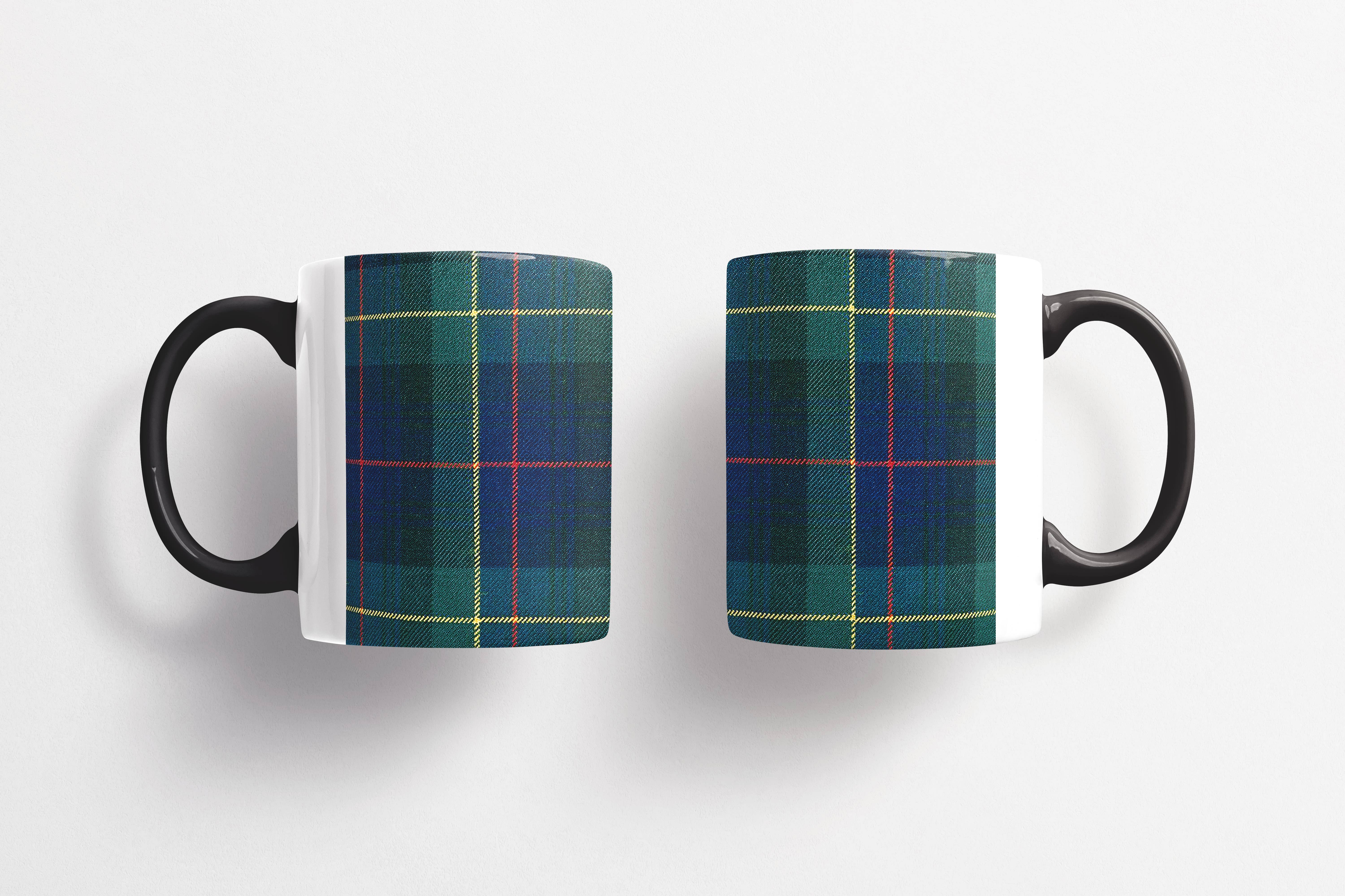 URBAN.ITY SRL - Wholesale Koffiemok - Tartan Keramische Mok 325ml - DONKERBLAUWE/GROENE VIERKANTEN3