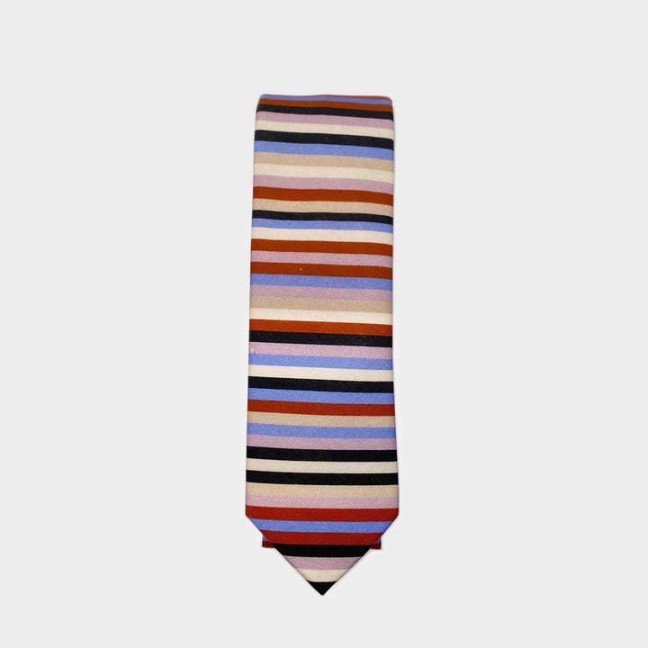 Willis Multi-Colored Striped Men's Necktie for wholesale by Frank & Buck