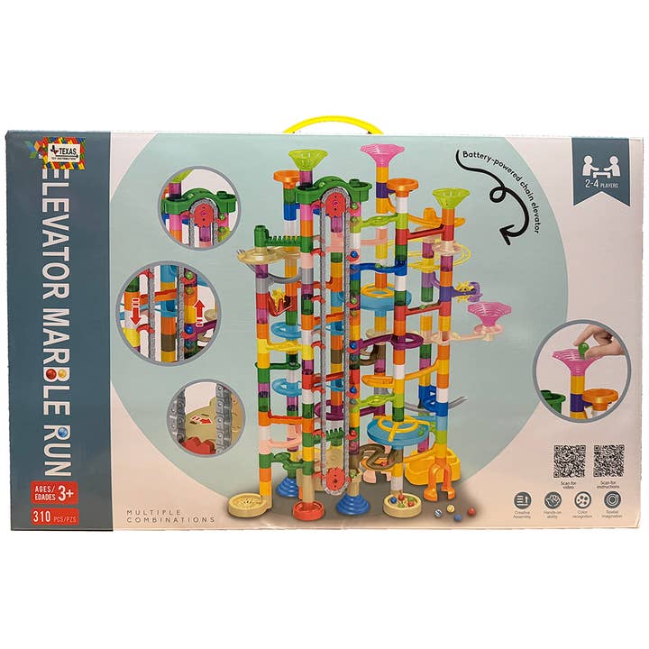 Large Elevator Marble Run Pipeline Toy (310 pcs) for wholesale by Texas Toy Distribution