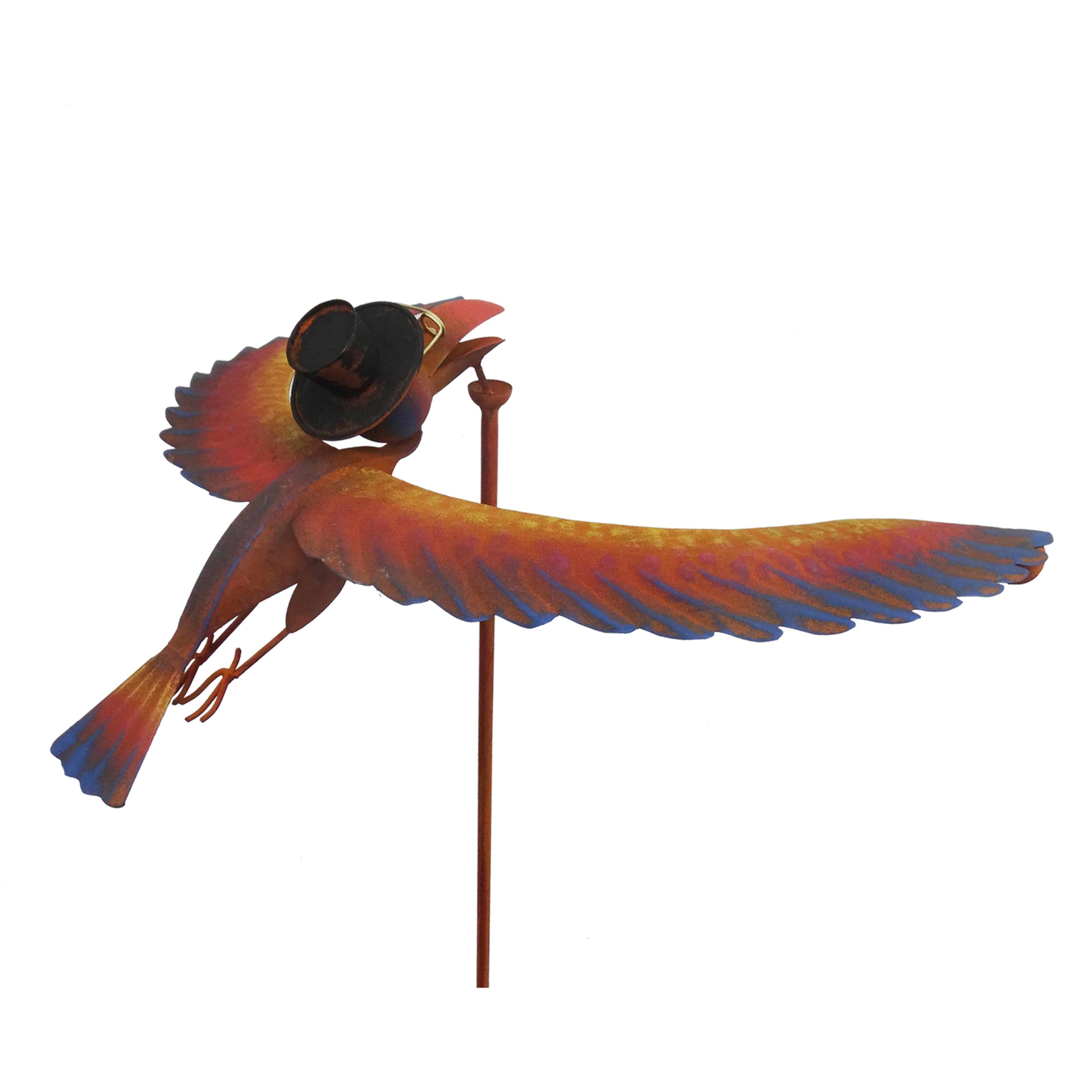 Continental Art Center - Wholesale Garden/Lawn Stake - Rustic Old Crow Metal Kinetic Balancer Garden Stake2