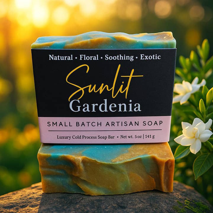 Sunlit Gardenia Soap Bar for wholesale by DeShawn Marie Soap Boutique