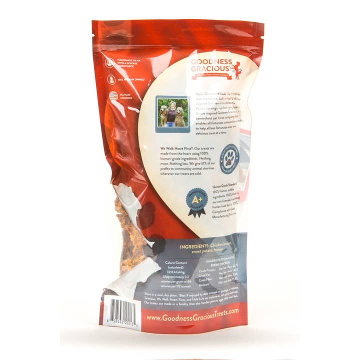 Goodness Gracious - Wholesale Pet Treats - Dog - Bikini Chicken (Human Grade, Nearly Naked Chicken) - 8oz