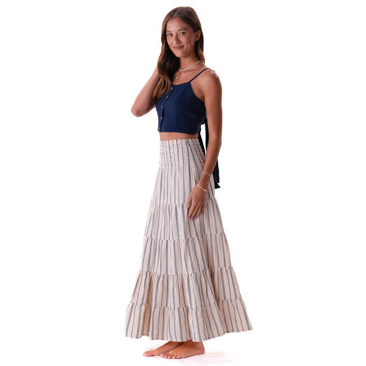 Lotus and Luna - Wholesale Skirt - Women's - Sailor Stripe Sundrift Skirt3