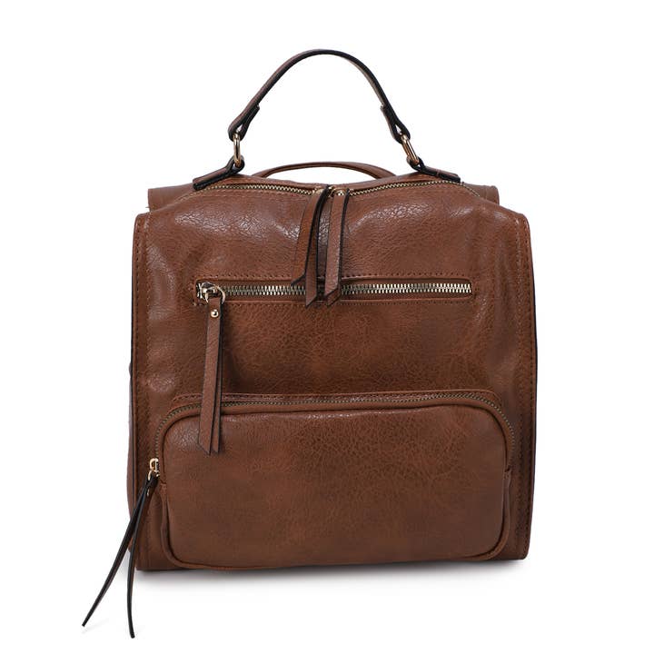 Marie Convertible Backpack with Multiple Compartments for wholesale by KAYLA+AVA