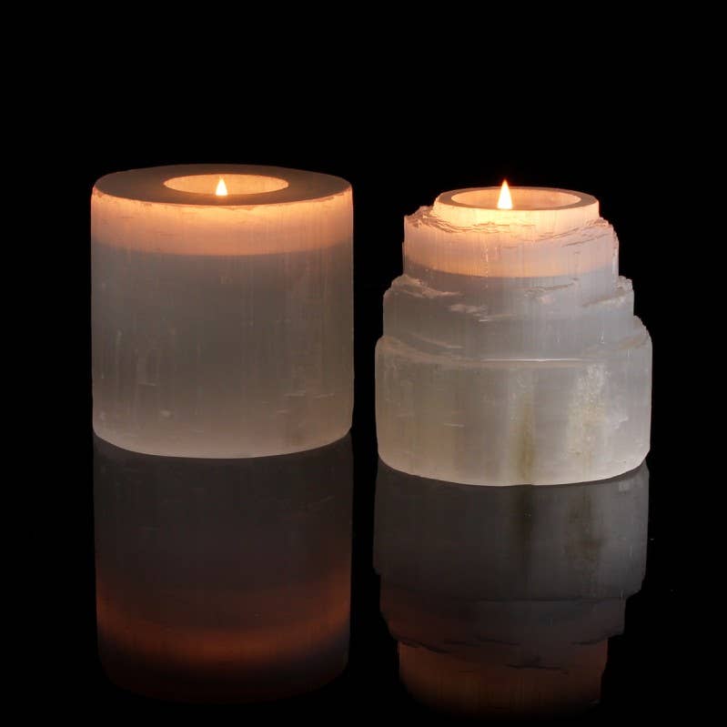 UniArt - Venta al por mayor Adornos - Portavela de selenita0