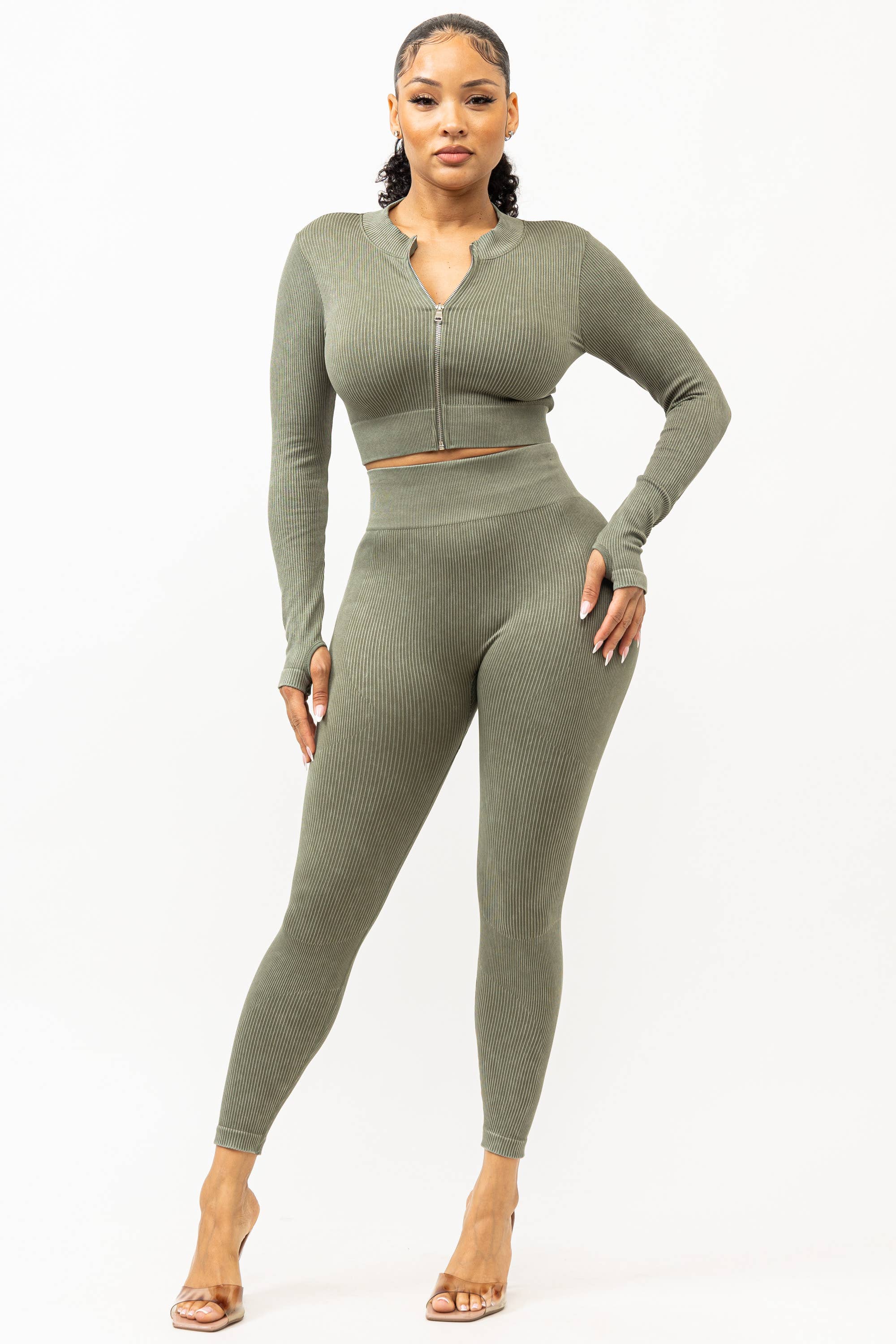 Boswell - Wholesale Activewear Set - Women's - MINERAL WASH TRACK SUIT SET6