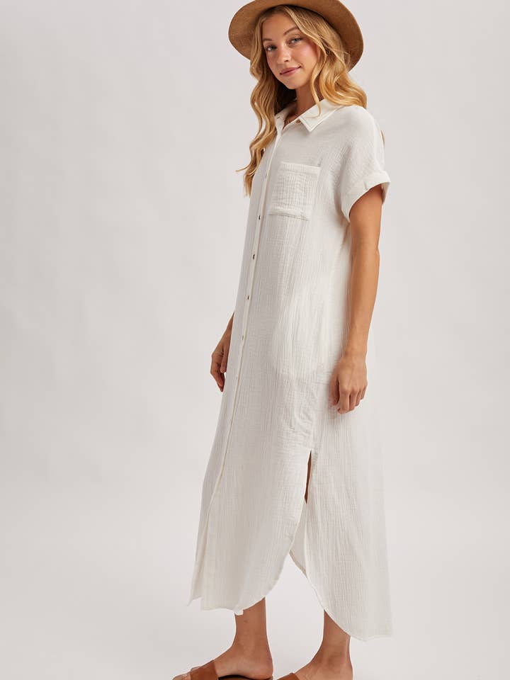 Bluivy - Vendita all'ingrosso Vestito - Donna - ABITO CHEMISIER CON TASCHINO22