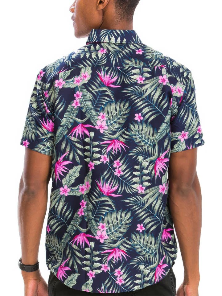 CC Wholesale Clothing - Wholesale Button Down Shirt - Men's - Hawaiian Print Button Down Shirt3