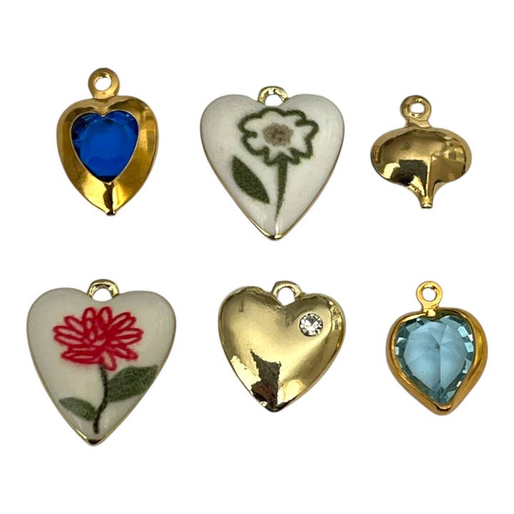 Mini Hjerter Charm Pakke for engroshandel hos The Sage Vintage