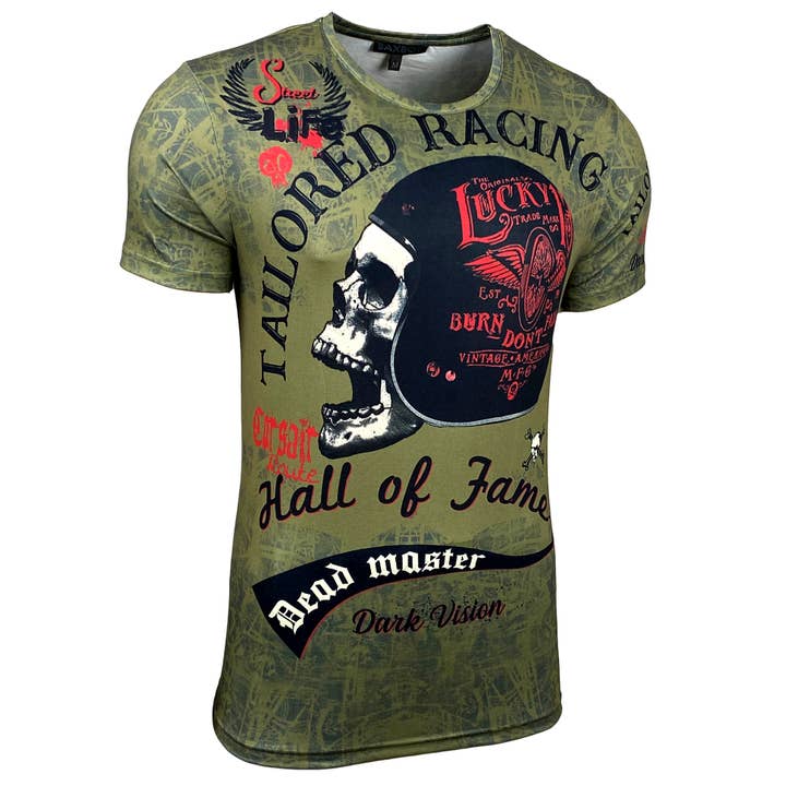 T-shirt med korta ärmar och dödskalletryck - BX114 för wholesale av SUBLIMINAL MODE