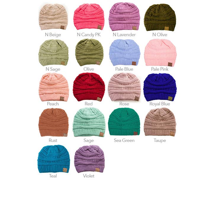 Hana - Wholesale Beanie - Women's - C.C Best Selling Cable Knit Classic Beanie Winter Hat