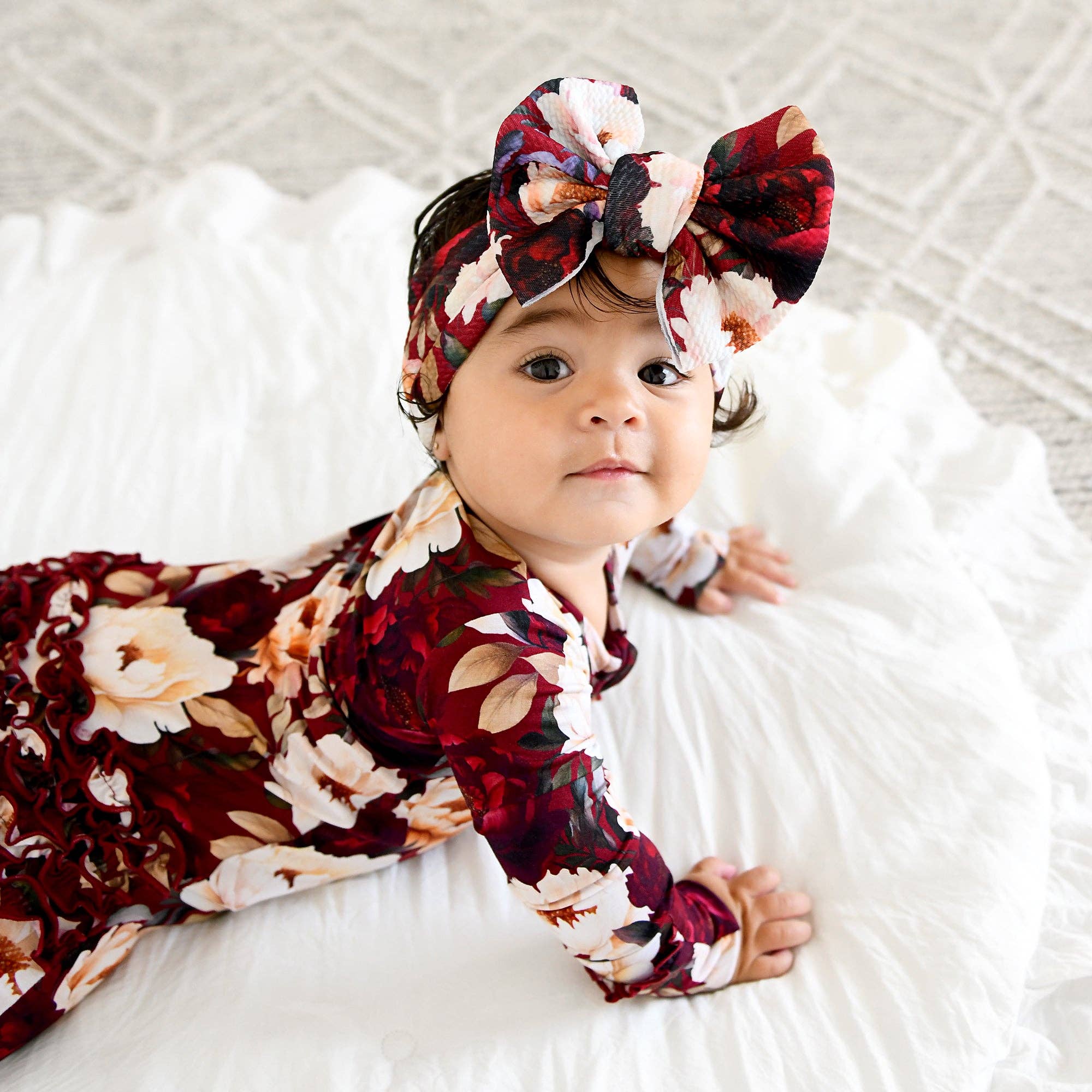 Gigi and Max - Wholesale Jumpsuit - Baby - Maya RUFFLE ZIP Bamboo One Piece Floral Baby Clothing13