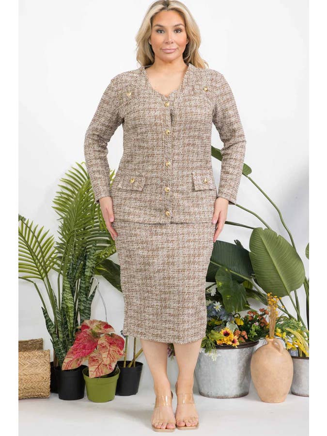 J2 FASHION – wholesale Top & skirt set – Women's – Blouse and Midi Skirt 2pcs set