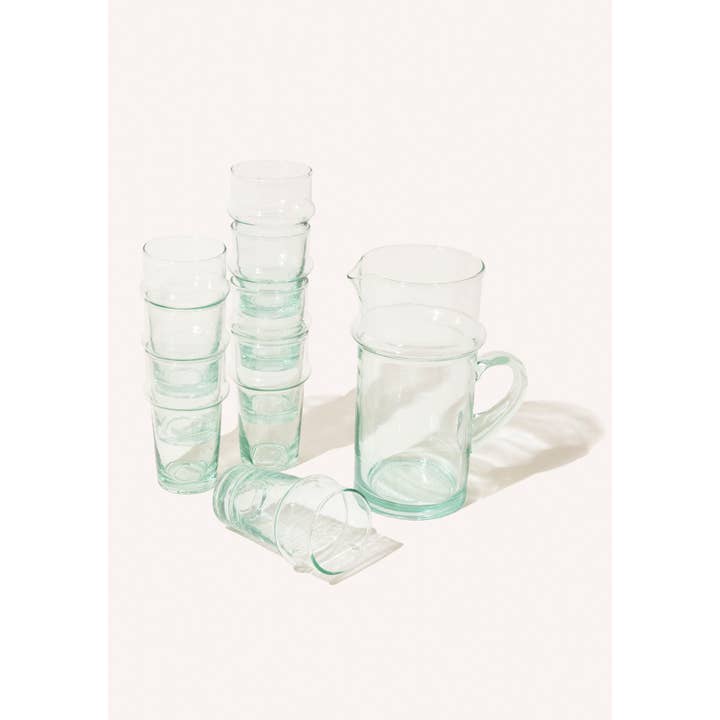 Mikwi - Wholesale Drinking Glass/Cup - Moroccan Beldi Glass Set of 6 – Handmade Recycled Glassware4