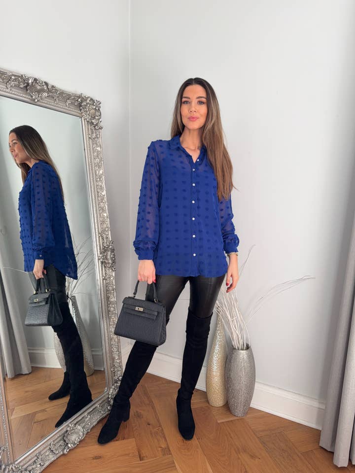 Dobby Shirt with Camisole for wholesale by Marina Kaneva