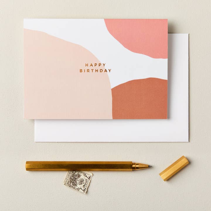 Roze verjaardagskaart | Verjaardagskaart voor vrouwen | Pastelkaart voor wholesale door Ink & Bloom