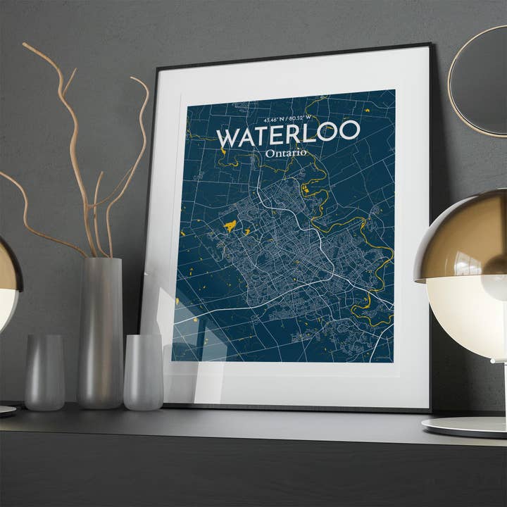 OurPoster.com - Wholesale Poster - Waterloo City Map Poster166