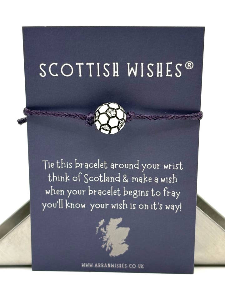 Braccialetti dei Desideri del Calcio Scozzese per la vendita all'ingrosso da parte di Arran Wishes