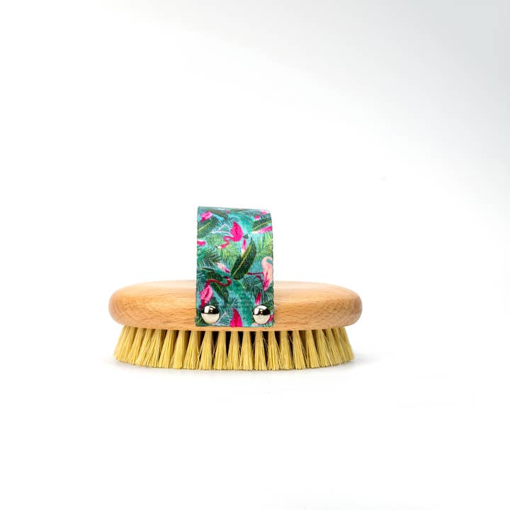 EcoFreax - Wholesale Nail Polish Set - Sisal Exfoliating Dry Body Brush Flamingo Strap
