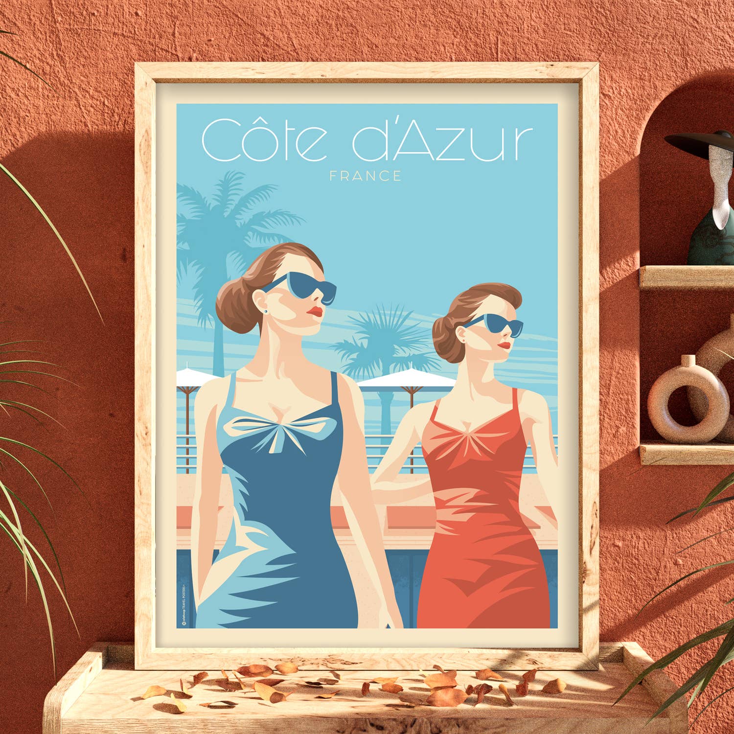 Olahoop Travel Posters - Wholesale Poster - French Riviera Travel Poster - Ladies5