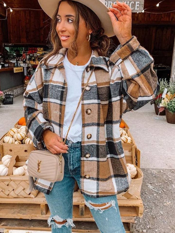 Aria Romance - Wholesale Cardigan - Women's - Checkered Shawl Collar Cardigan19