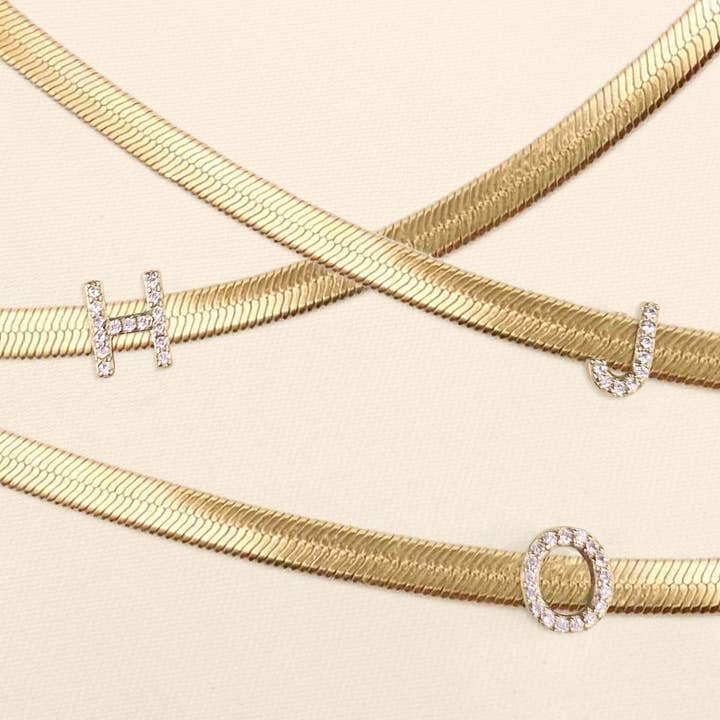 Ettika - Wholesale Pendant/Charm Necklace - Initial Herringbone Necklace5