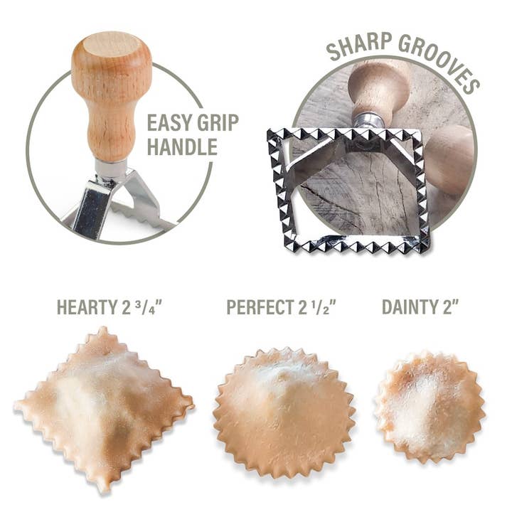 Country Trading Co. - Venta al por mayor Kit de cocina - Kit de pasta para hacer ravioles con libro de recetas
