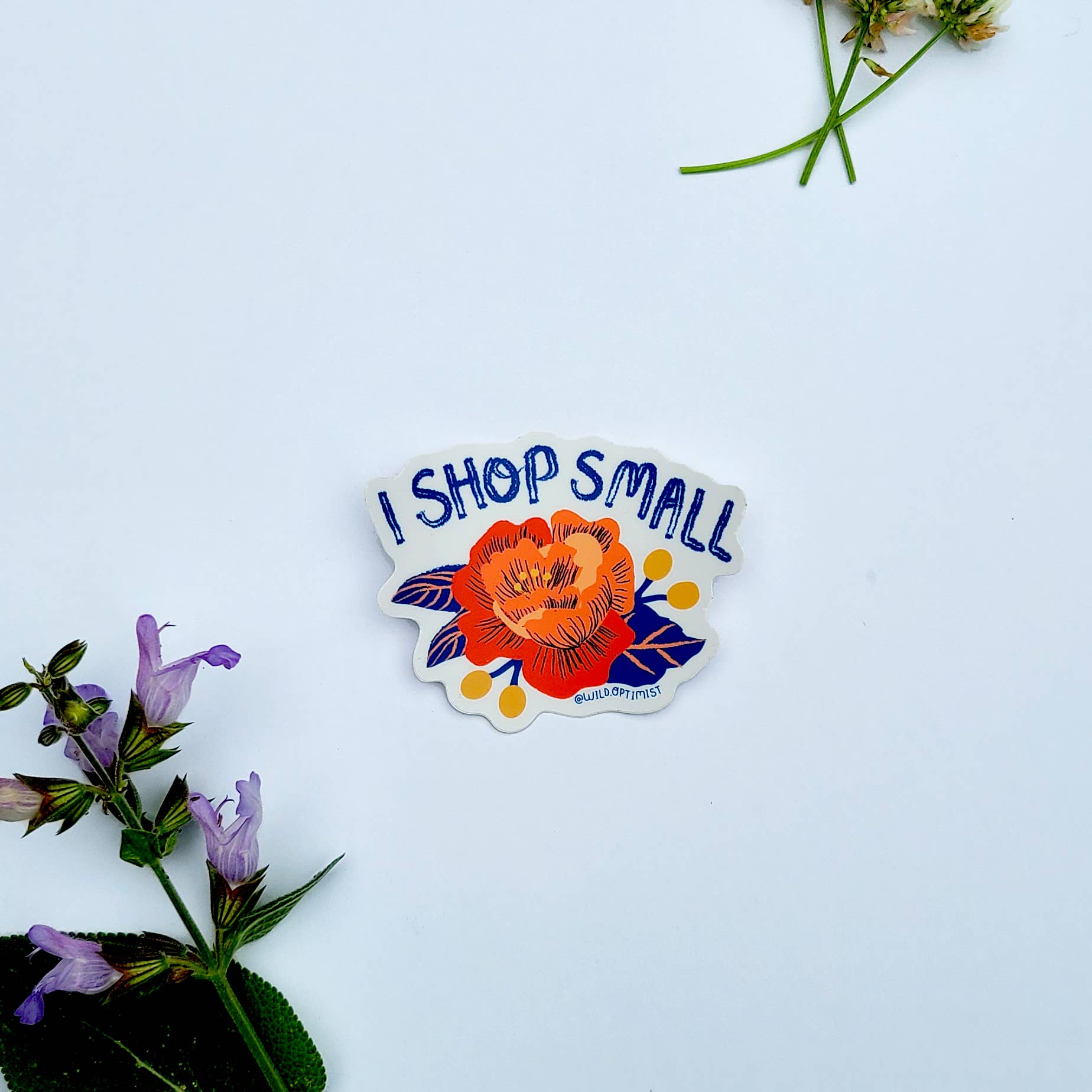 Wild Optimist - Wholesale Sticker - I Shop Small Sticker1