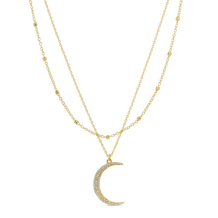 SALE - Layered Moon Necklace for wholesale by Splendid Iris