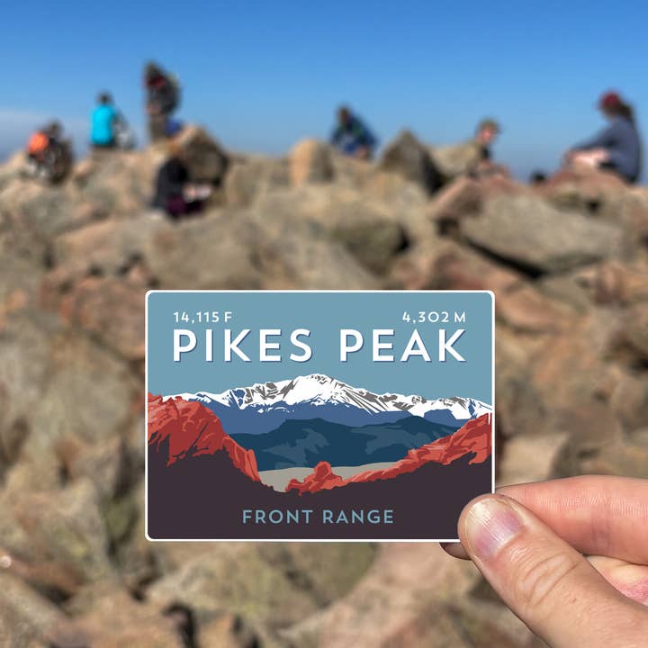 Hinterland Outdoors - Wholesale Sticker - Pikes Peak Colorado 14er Sticker (3.5" x 2.5")2