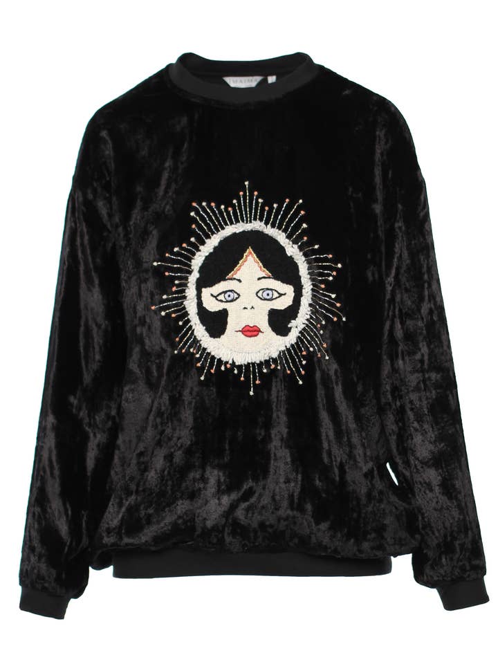 Aminah hand-embroidered jumper for wholesale by IMAIMA